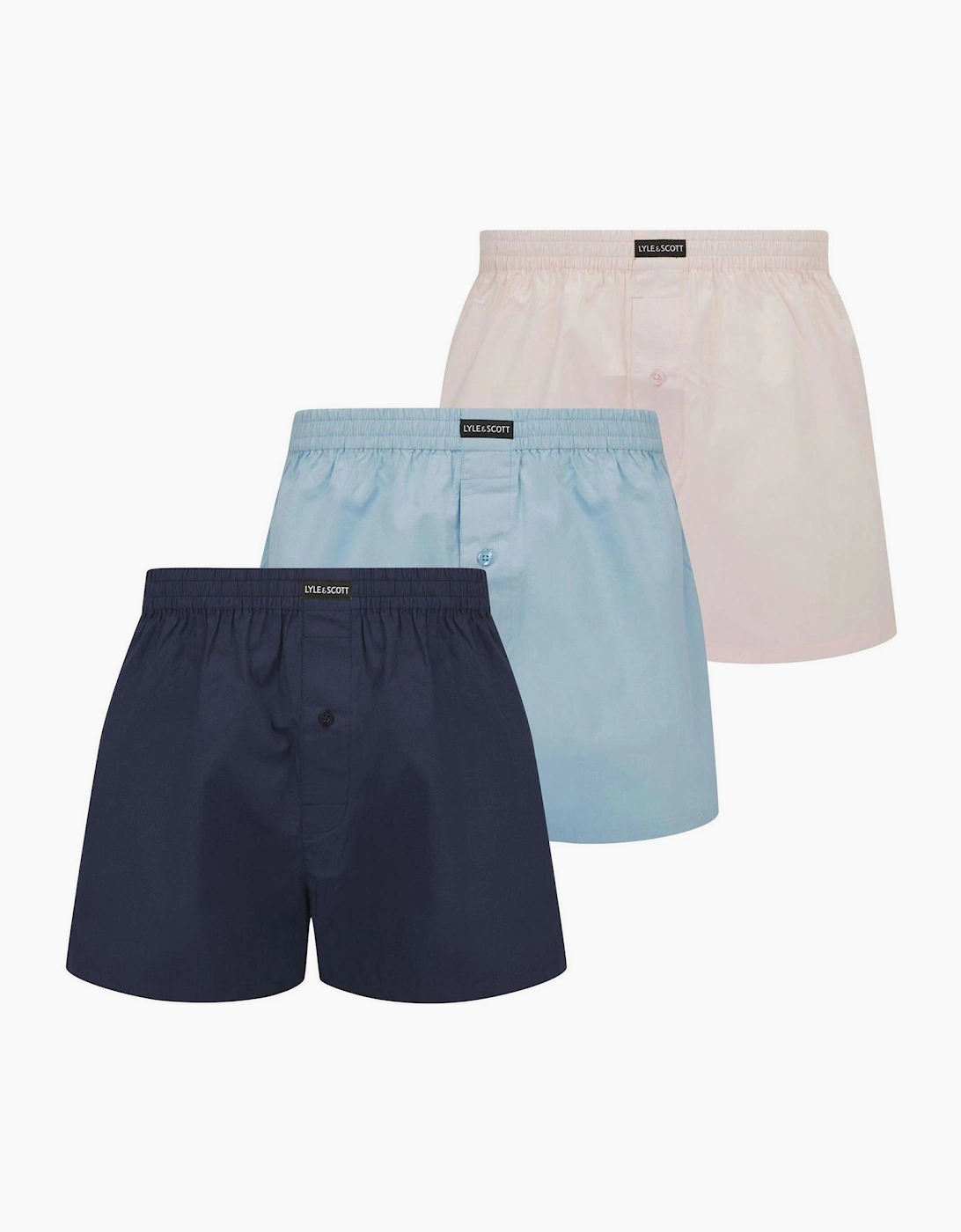 Lyle And Scott Men's Multi/Blue Woven Boxer Trunk Underwear - Size 32/33/32