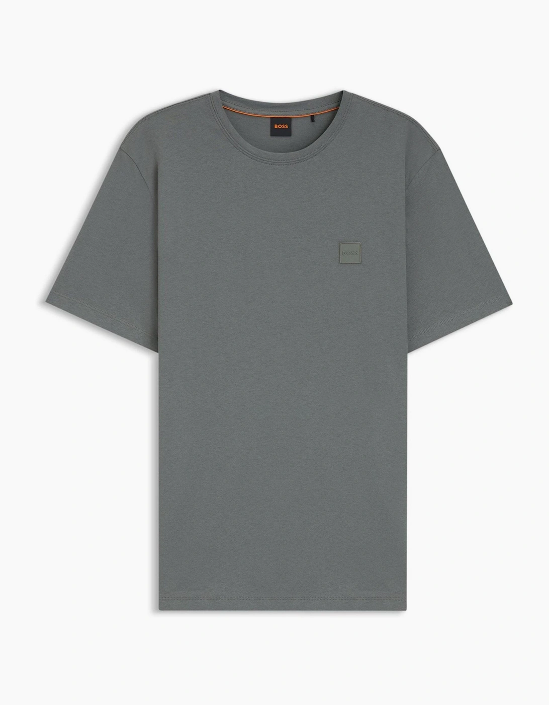 Boss Hugo Boss Men's Orange Tales T-Shirt With Logo Patch Premium Cotton - Grey