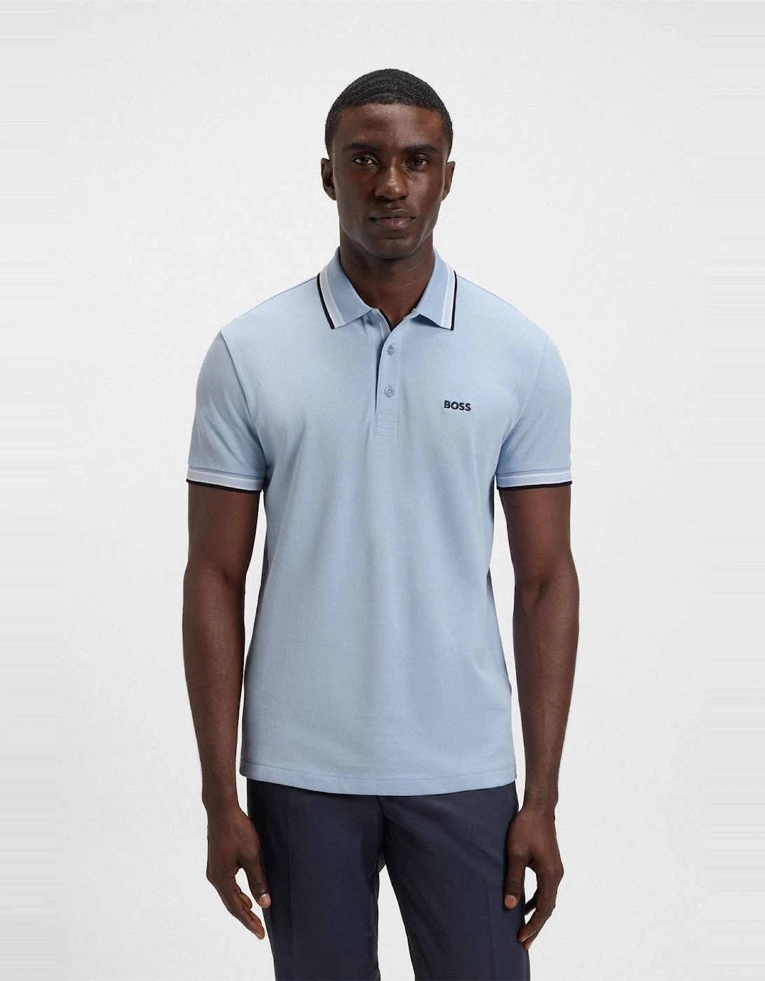 Green Paddy Polo Shirt With Contrast Tipping