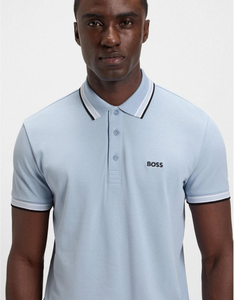 Green Paddy Polo Shirt With Contrast Tipping
