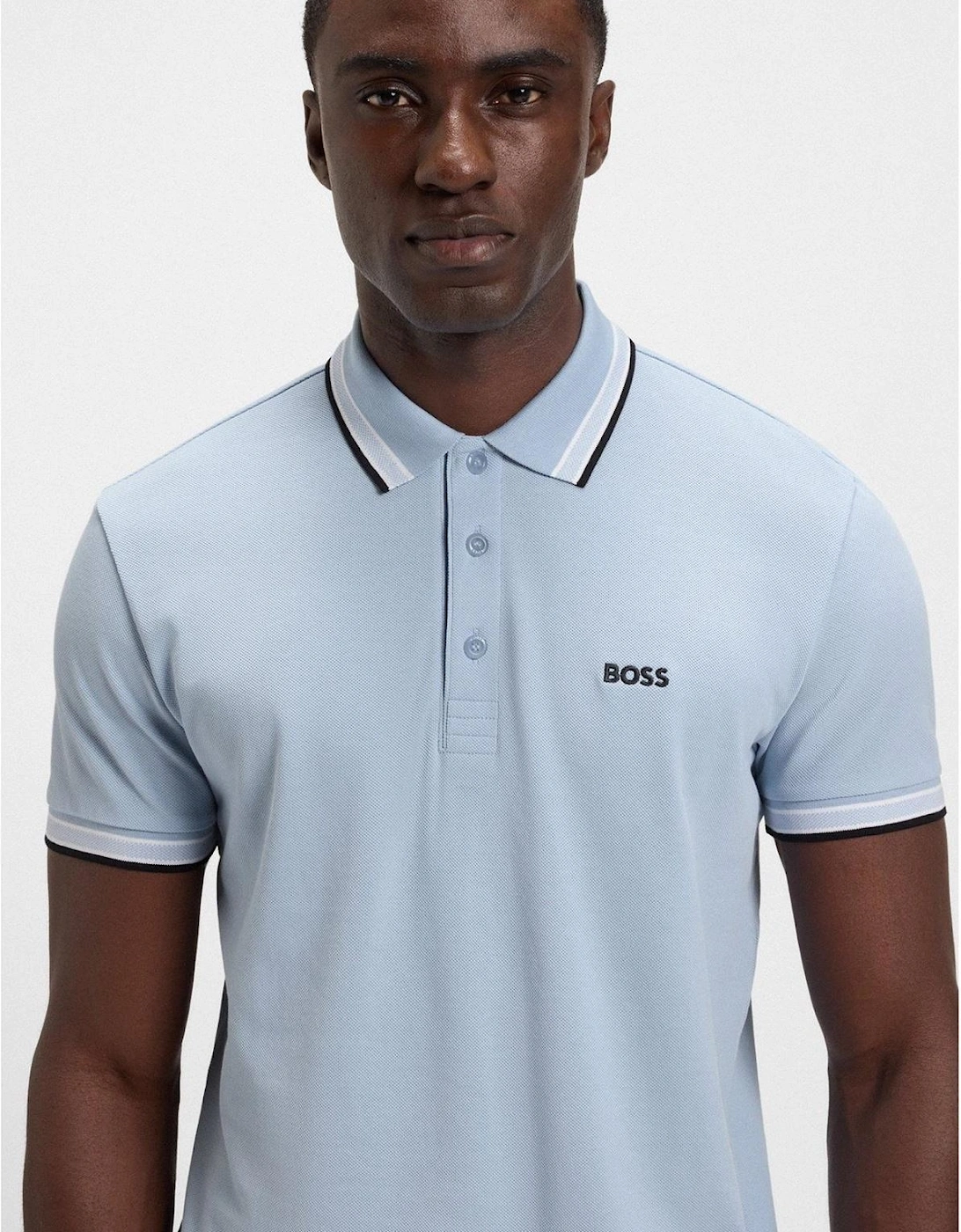 Green Paddy Polo Shirt With Contrast Tipping
