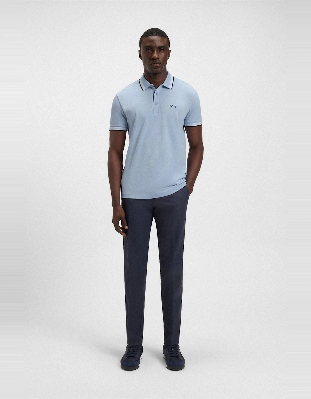 Green Paddy Polo Shirt With Contrast Tipping