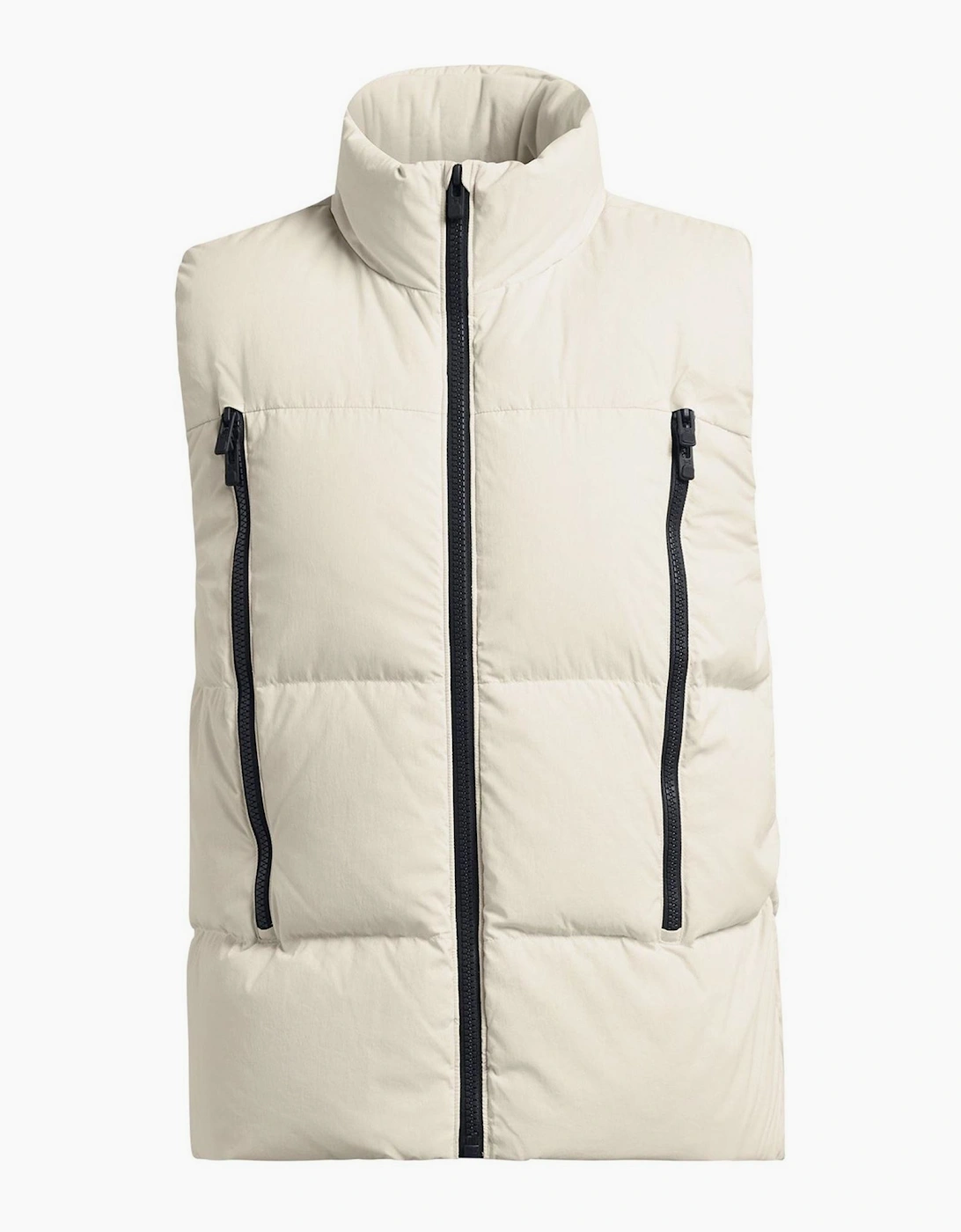 Limitless Solid Patterned High Neck Gilet with Zipped Pocket