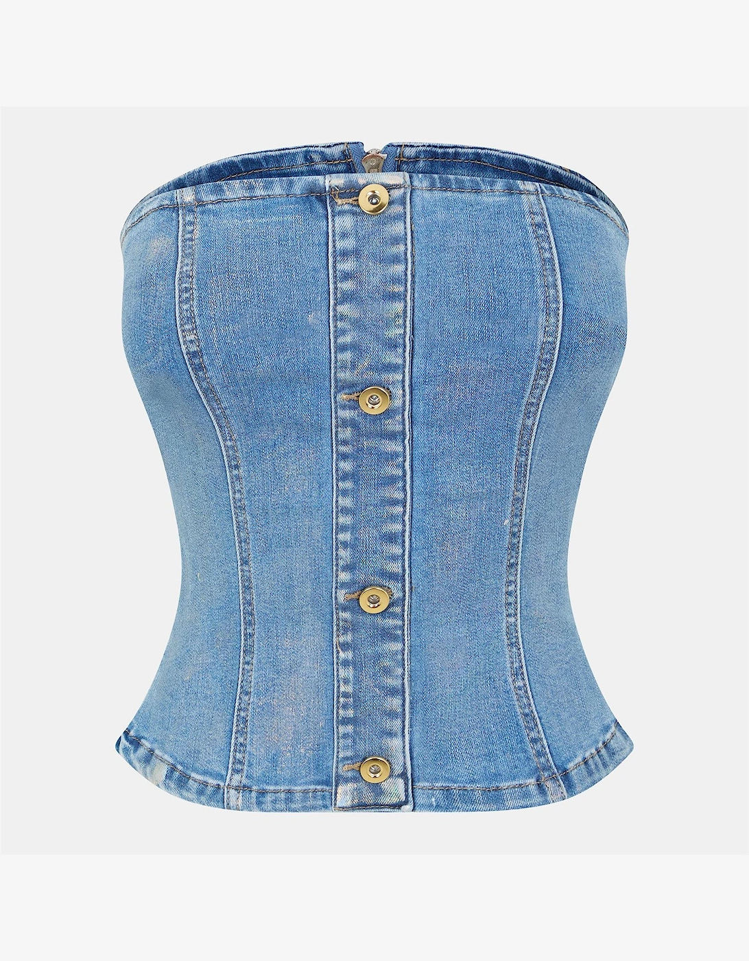 Denim Corset Snug Fit Top