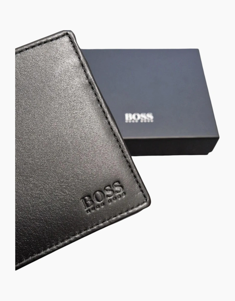 Hugo Boss Mens Wallet Asolo Genuine Leather Wallet Bifold Credit Card Holder Black