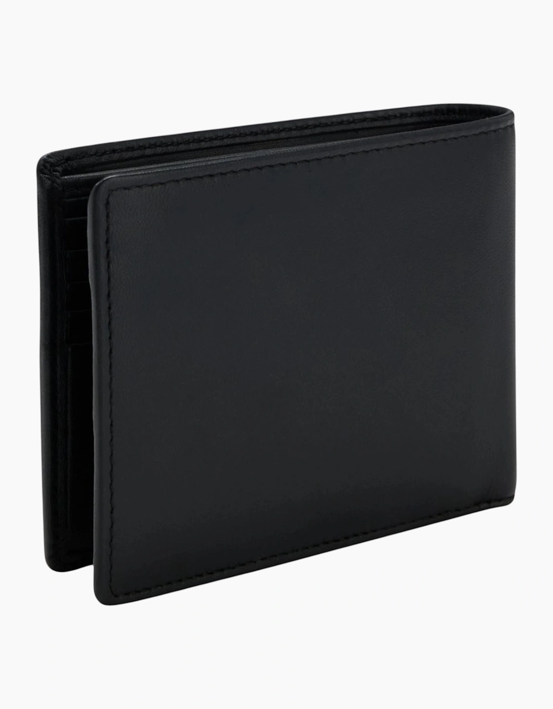 Hugo Boss Mens Wallet Asolo Genuine Leather Wallet Bifold Credit Card Holder Black