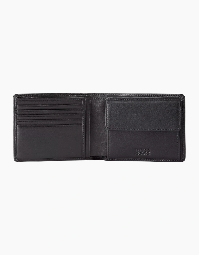 Hugo Boss Mens Wallet Asolo Genuine Leather Wallet Bifold Credit Card Holder Black