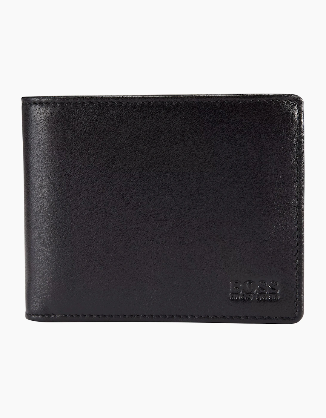 Hugo Boss Mens Wallet Asolo Genuine Leather Wallet Bifold Credit Card Holder Black