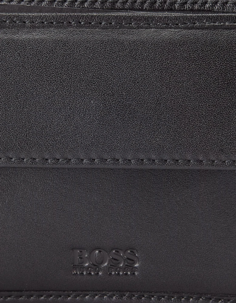 Hugo Boss Mens Wallet Asolo Genuine Leather Wallet Bifold Credit Card Holder Black