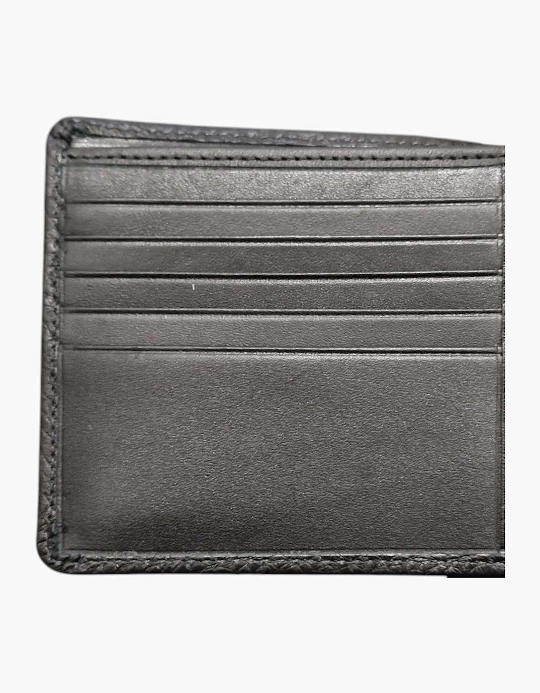 Hugo Boss Mens Genuine Leather Wallet Moneme Bifold Credit Card Holder Black