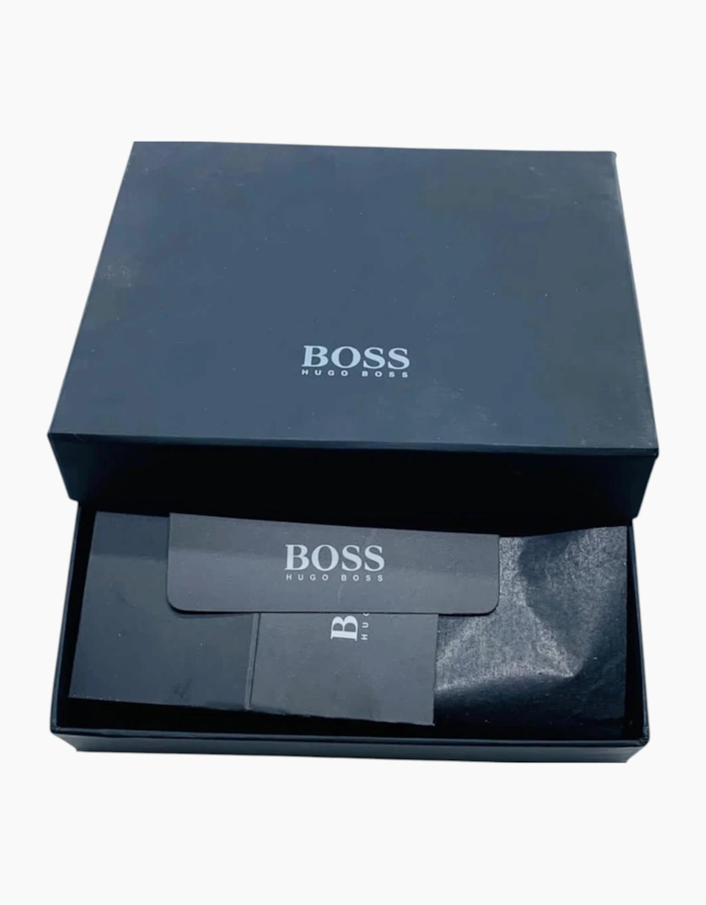Hugo Boss Mens Genuine Leather Wallet Traveller Bifold Credit Card Holder Black