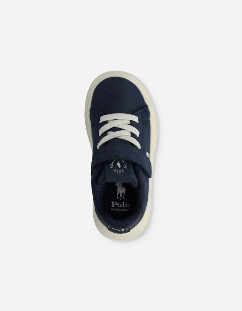 Ralph Lauren Boys Heritage Court Super PS Trainers in Navy