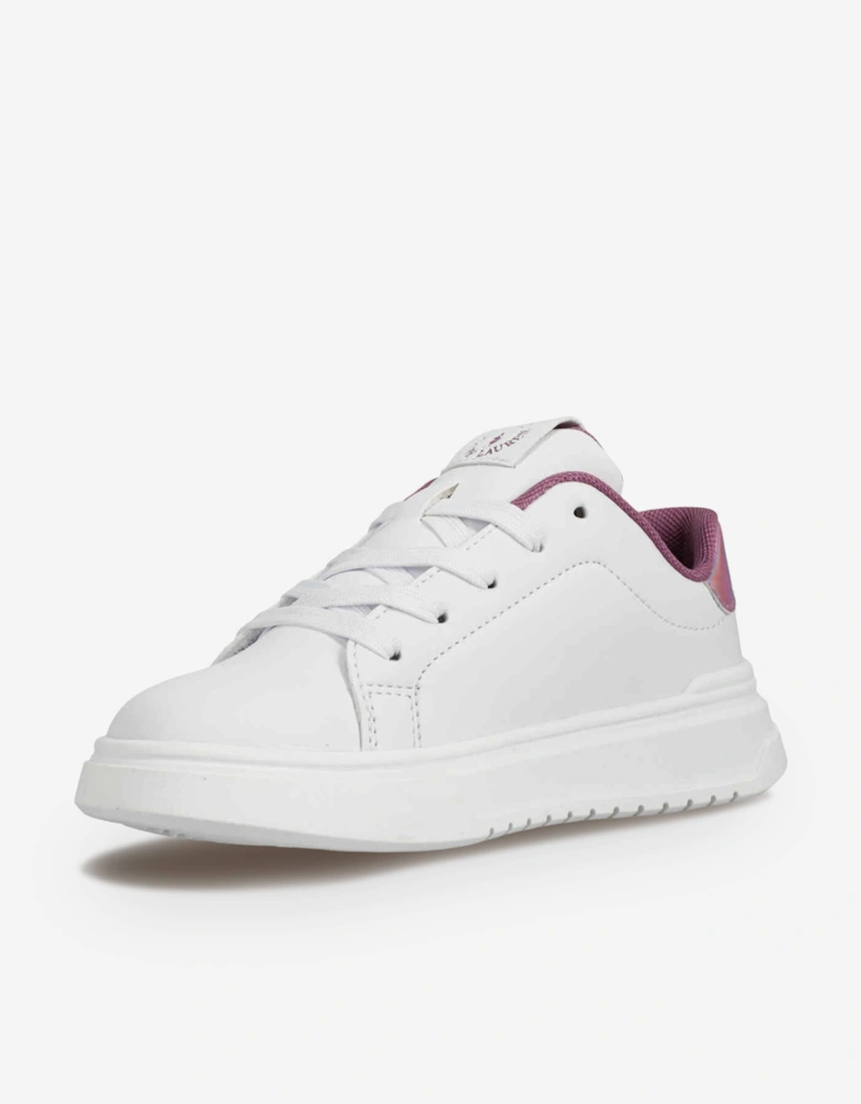 Ralph Lauren Girls Heritage Court Super Trainers in White