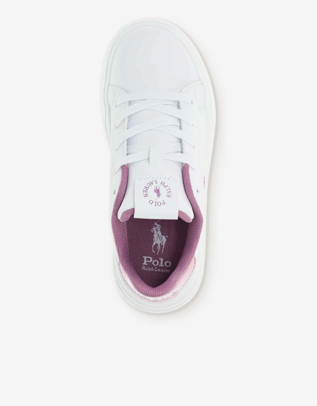 Ralph Lauren Girls Heritage Court Super Trainers in White