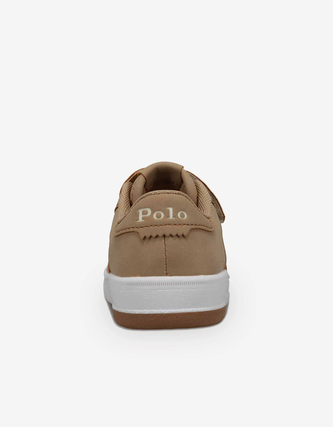 Ralph Lauren Boys Masters Court PS Trainers in Beige