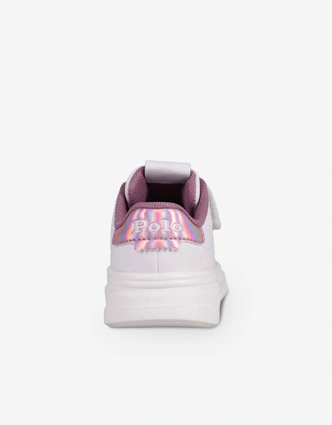 Ralph Lauren Girls HeritageCourt Super PS Trainers in White