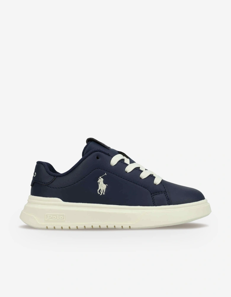 Ralph Lauren Boys Heritage Court Super Trainers in Navy