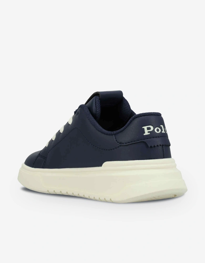 Ralph Lauren Boys Heritage Court Super Trainers in Navy