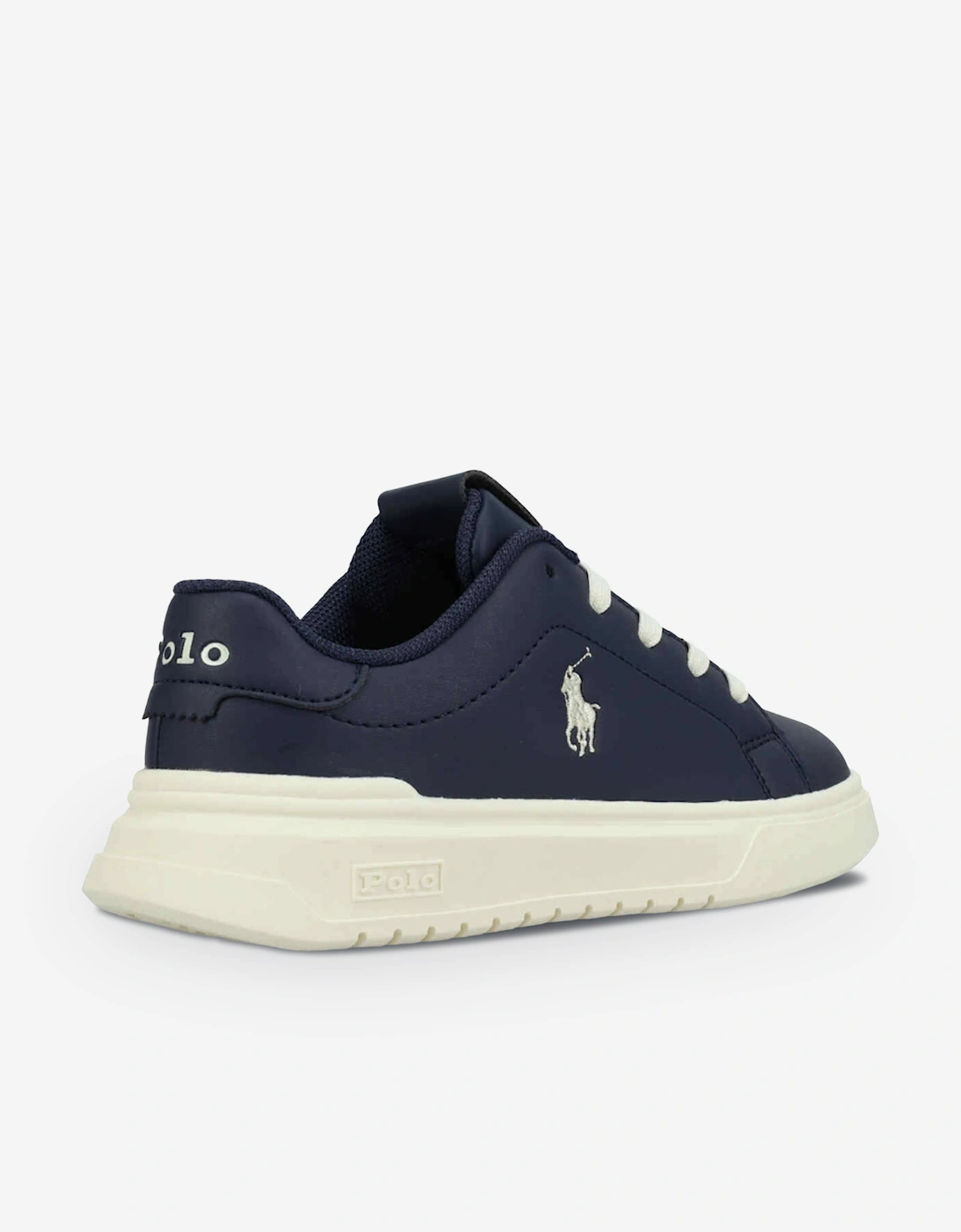 Ralph Lauren Boys Heritage Court Super Trainers in Navy