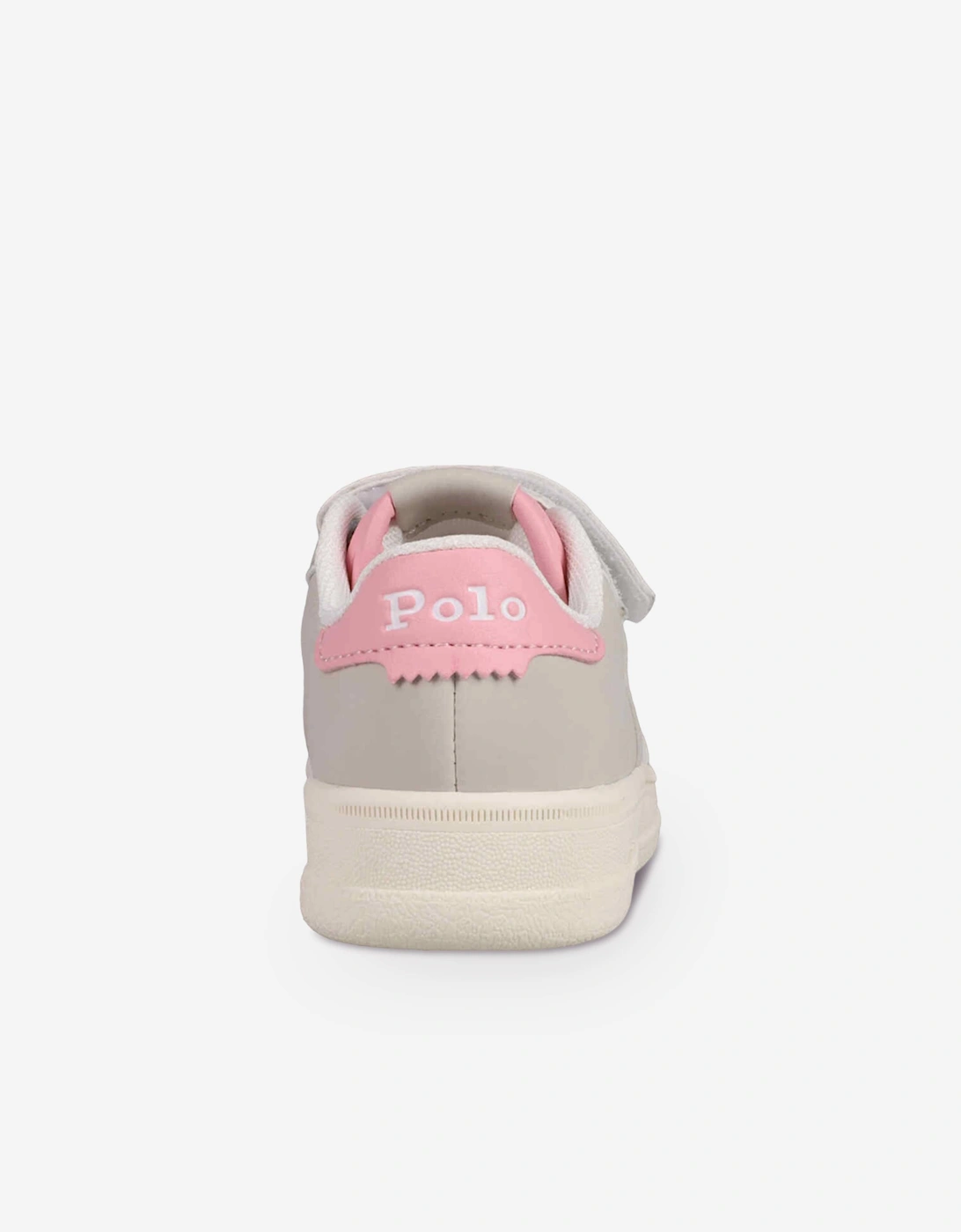Ralph Lauren Girls Masters Court PS Trainers in Grey