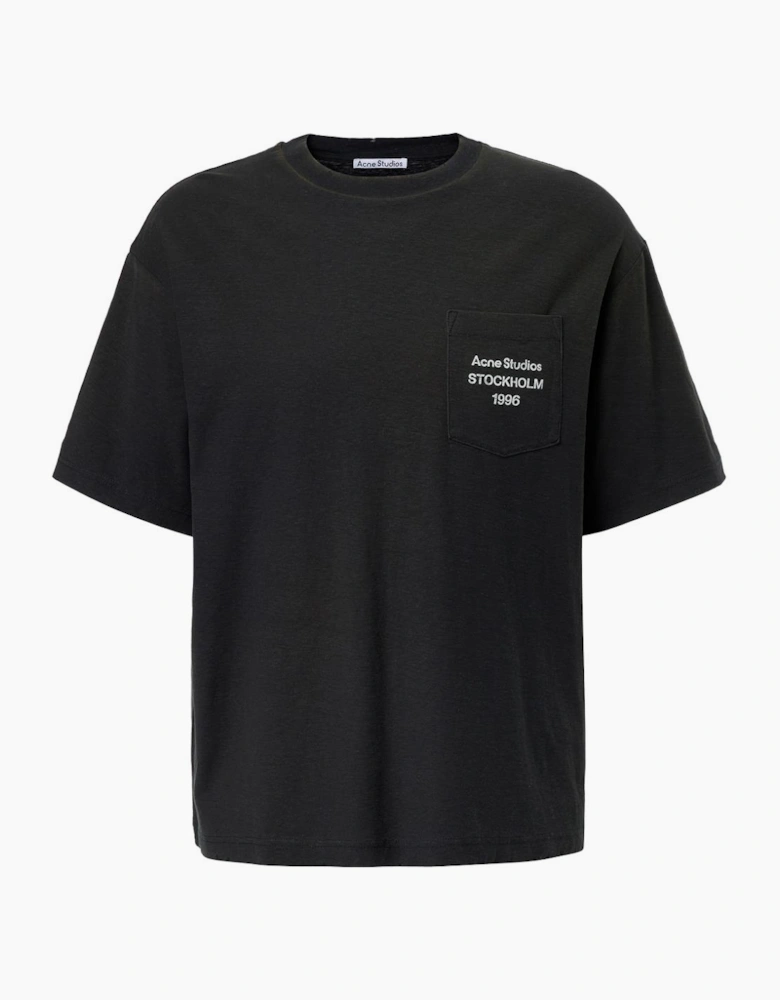 Acne Studios Stockholm Logo Pocket T-Shirt in Black