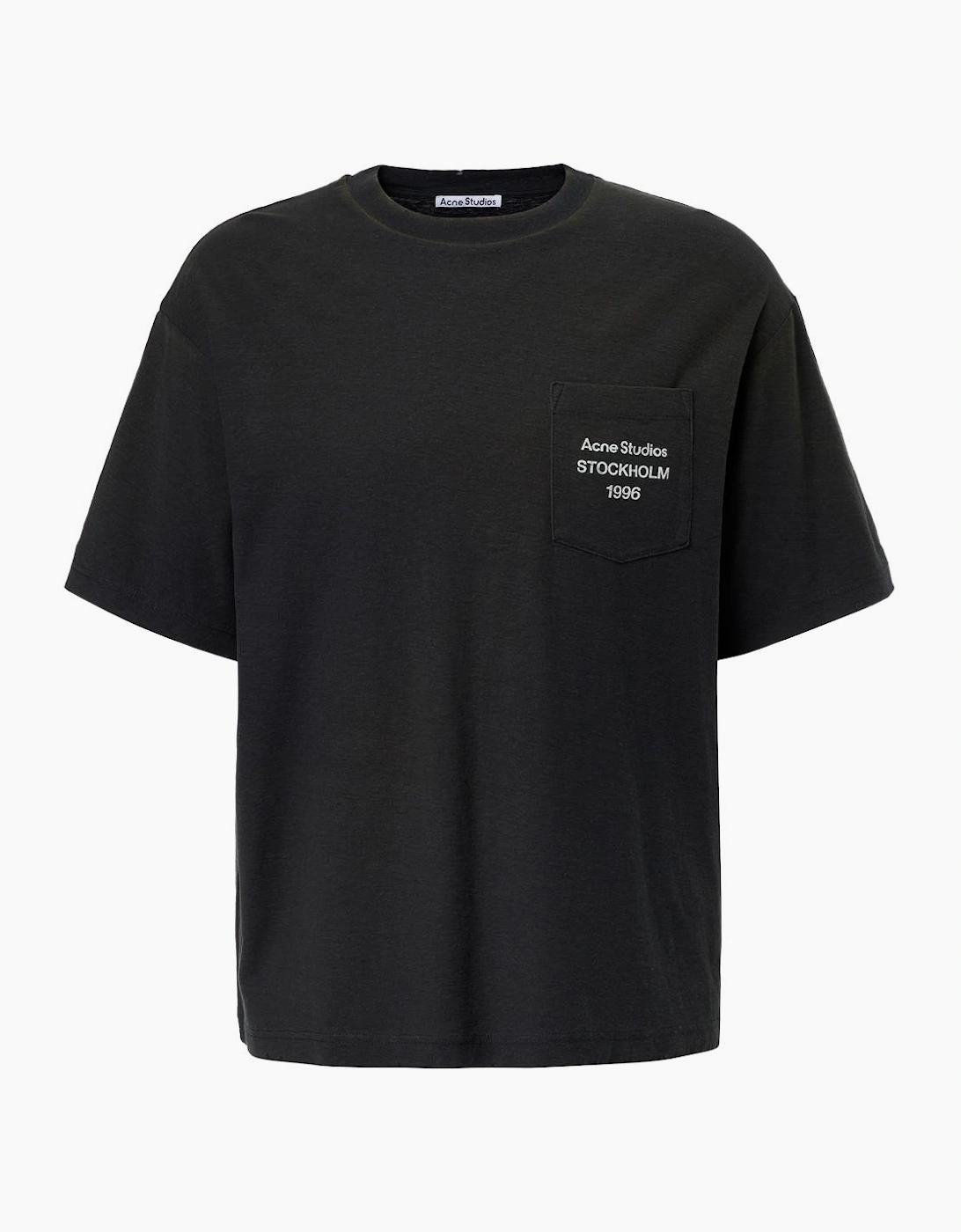 Acne Studios Stockholm Logo Pocket T-Shirt in Black