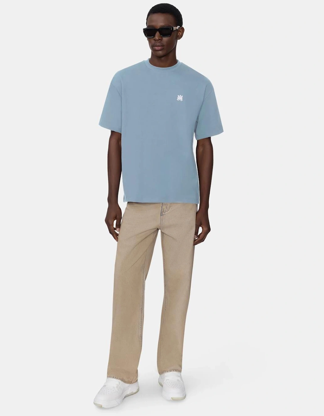 Amiri 'MA' Logo Skater T-Shirt in Blue