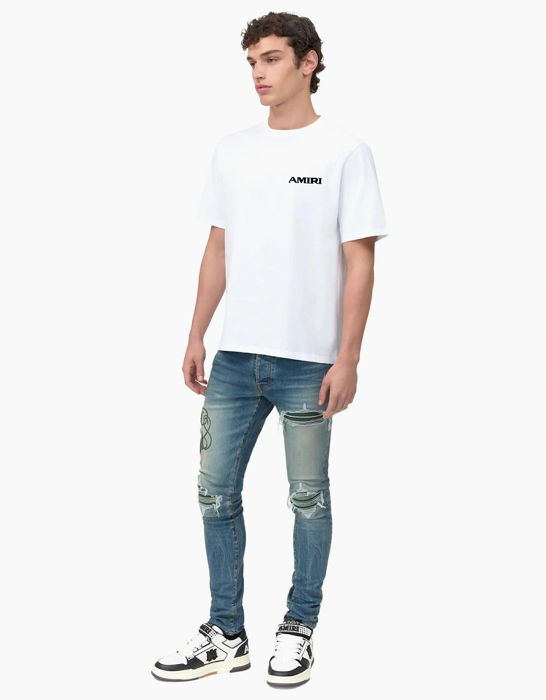 Amiri Sports Logo T-Shirt in White