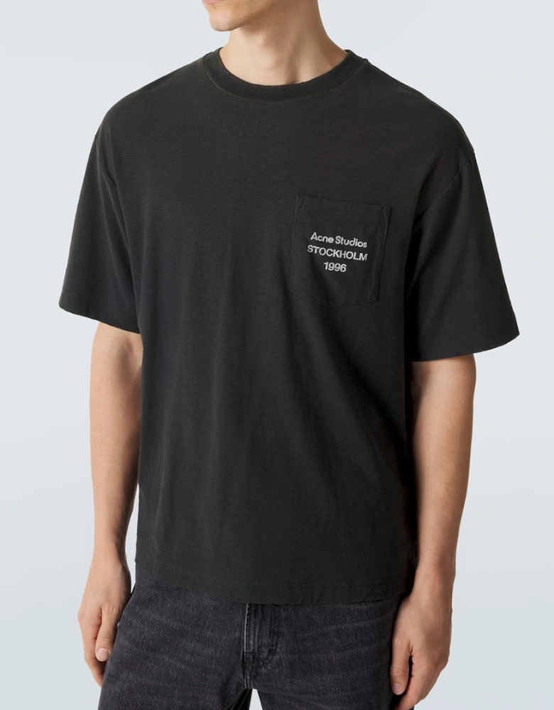 Acne Studios Stockholm Logo Pocket T-Shirt in Black