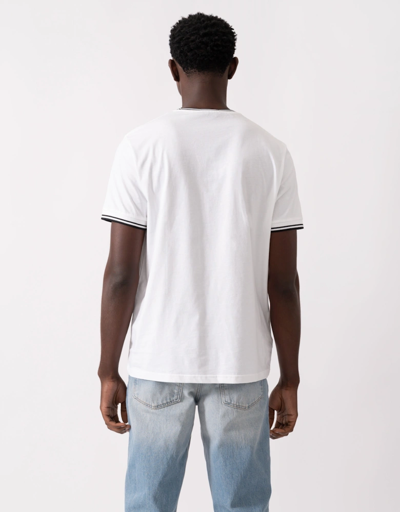 Fred Perry Mens Twin Tipped T-Shirt - White 100