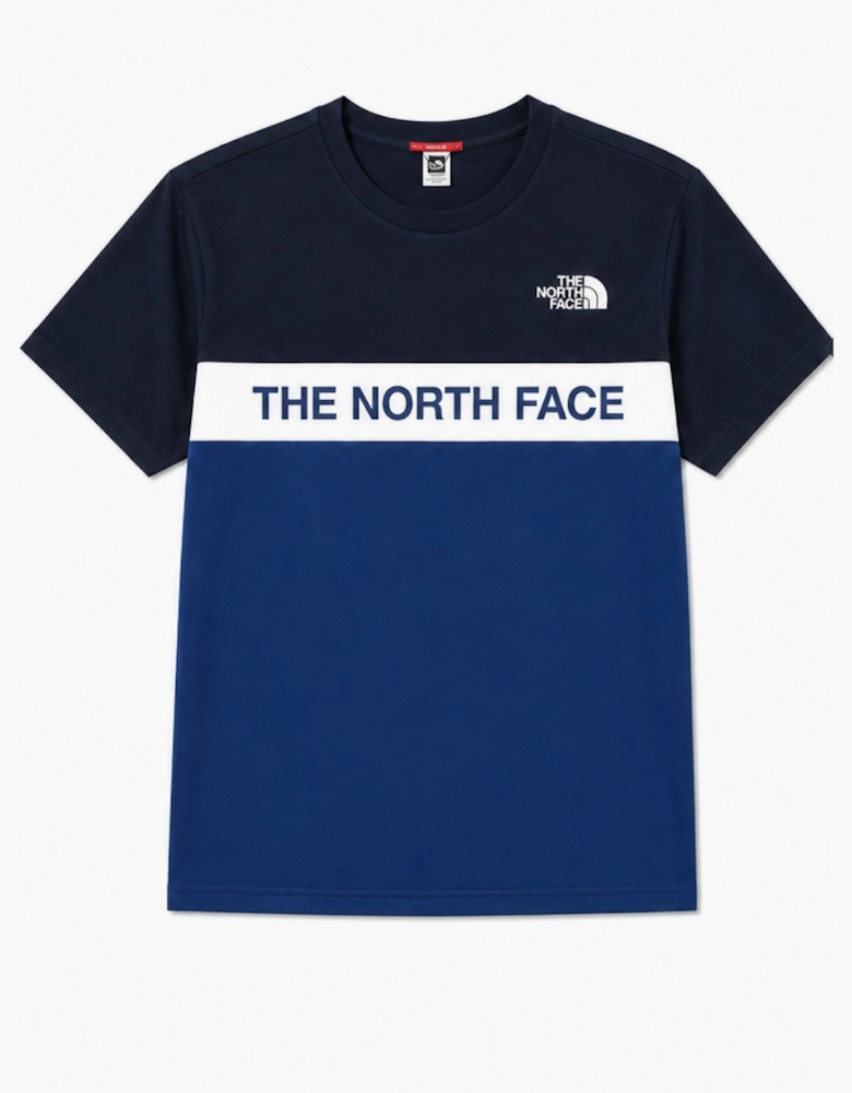 The North Face Mens Colour Block T Shirt in Navy