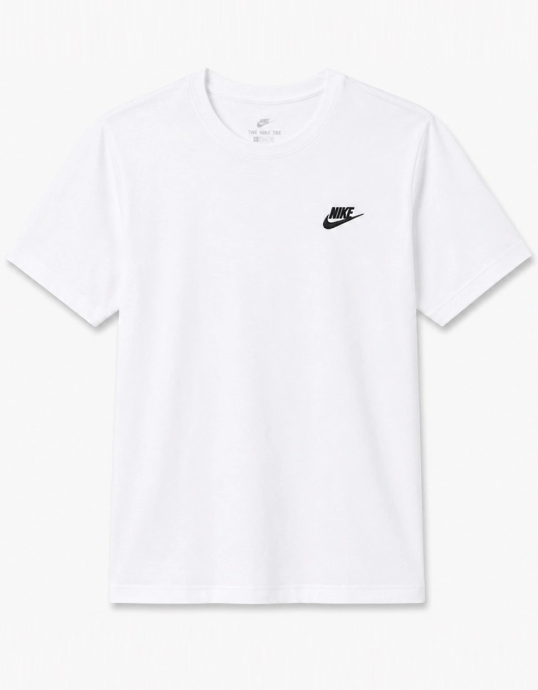 Nike Mens Embroidered Logo Swoosh T Shirt in White, 5 of 4