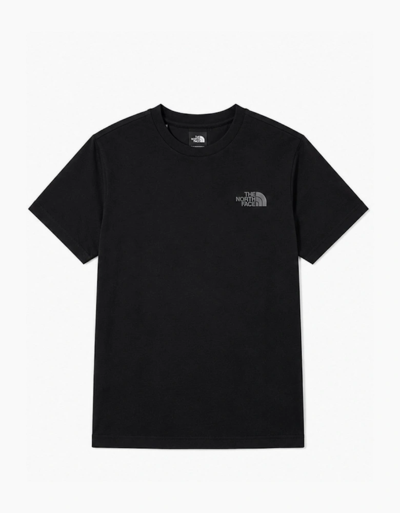 The North Face Mens Tee Reflective Grey Logo T-Shirt in Black