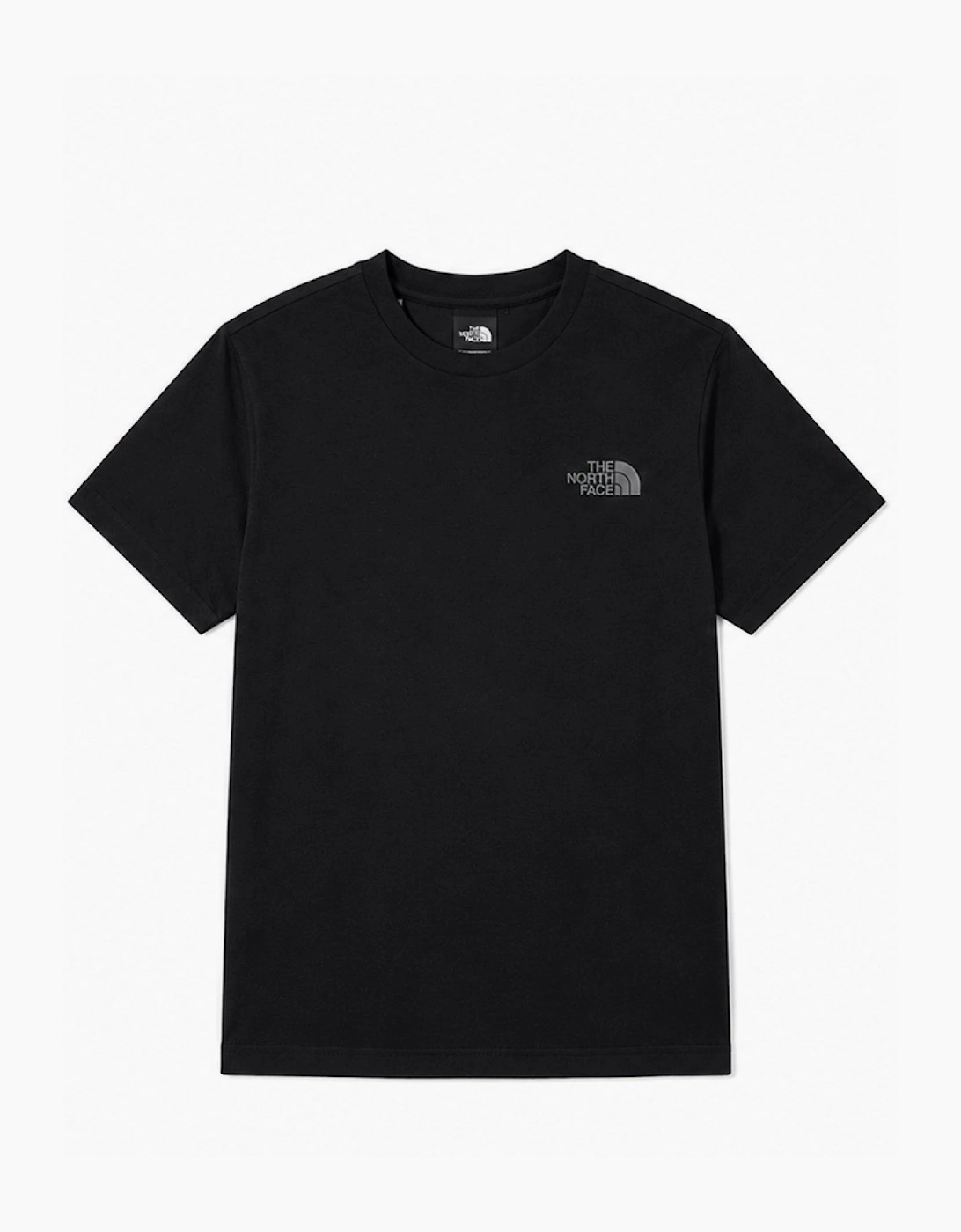 The North Face Mens Tee Reflective Grey Logo T-Shirt in Black