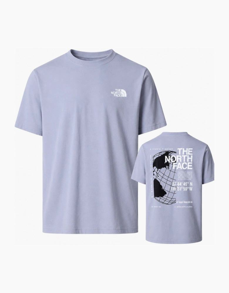 The North Face Mens Globe Reload Relaxed Crew Neck T-Shirt in Cool Grey
