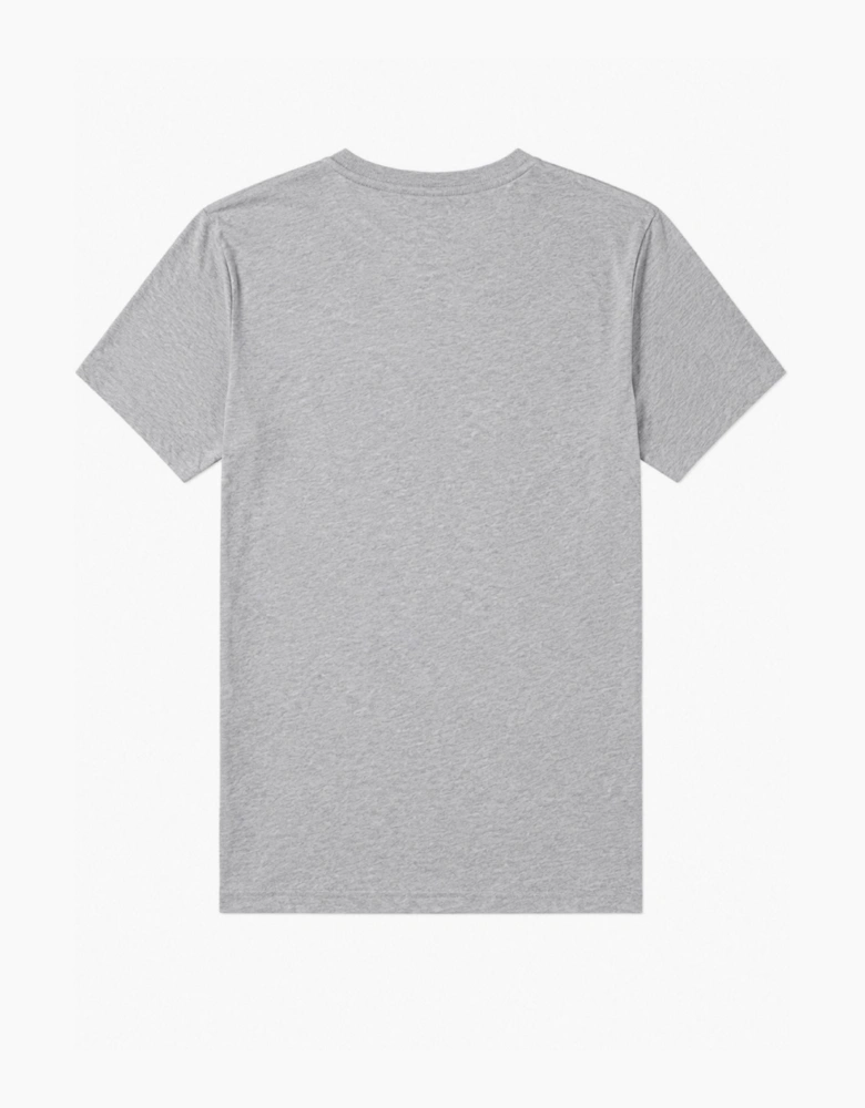 Nike Mens Embroidered Logo Swoosh T Shirt in Grey