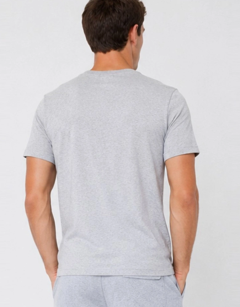 Nike Mens Embroidered Logo Swoosh T Shirt in Grey