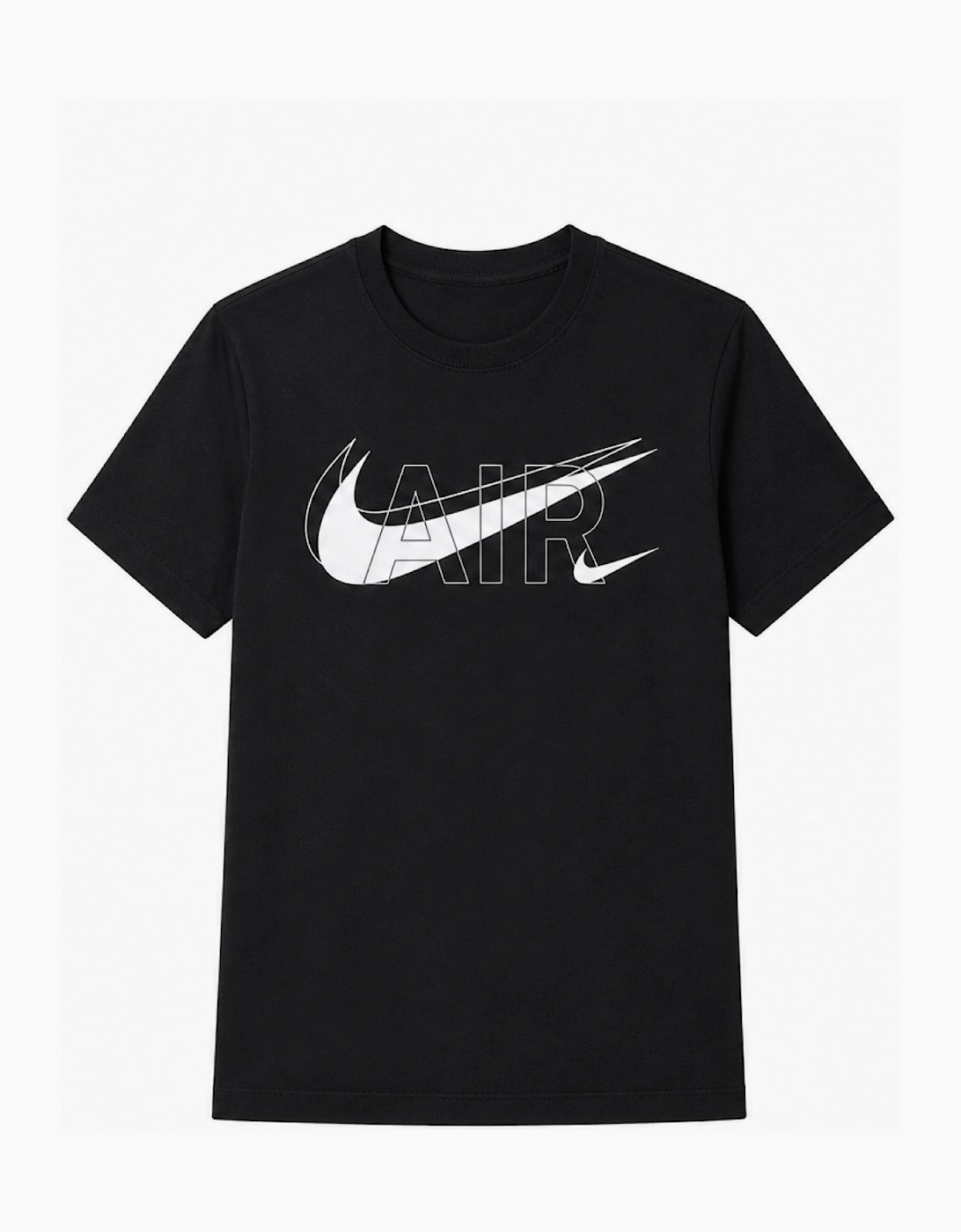 Nike Air Mens Sportswear Multi Swoosh Logo T Shirt in Black, 6 of 5