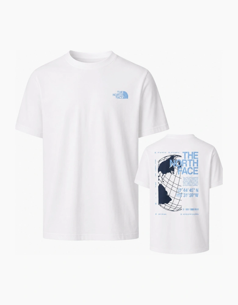 The North Face Mens Globe Reload Relaxed Crew Neck T-Shirt in White