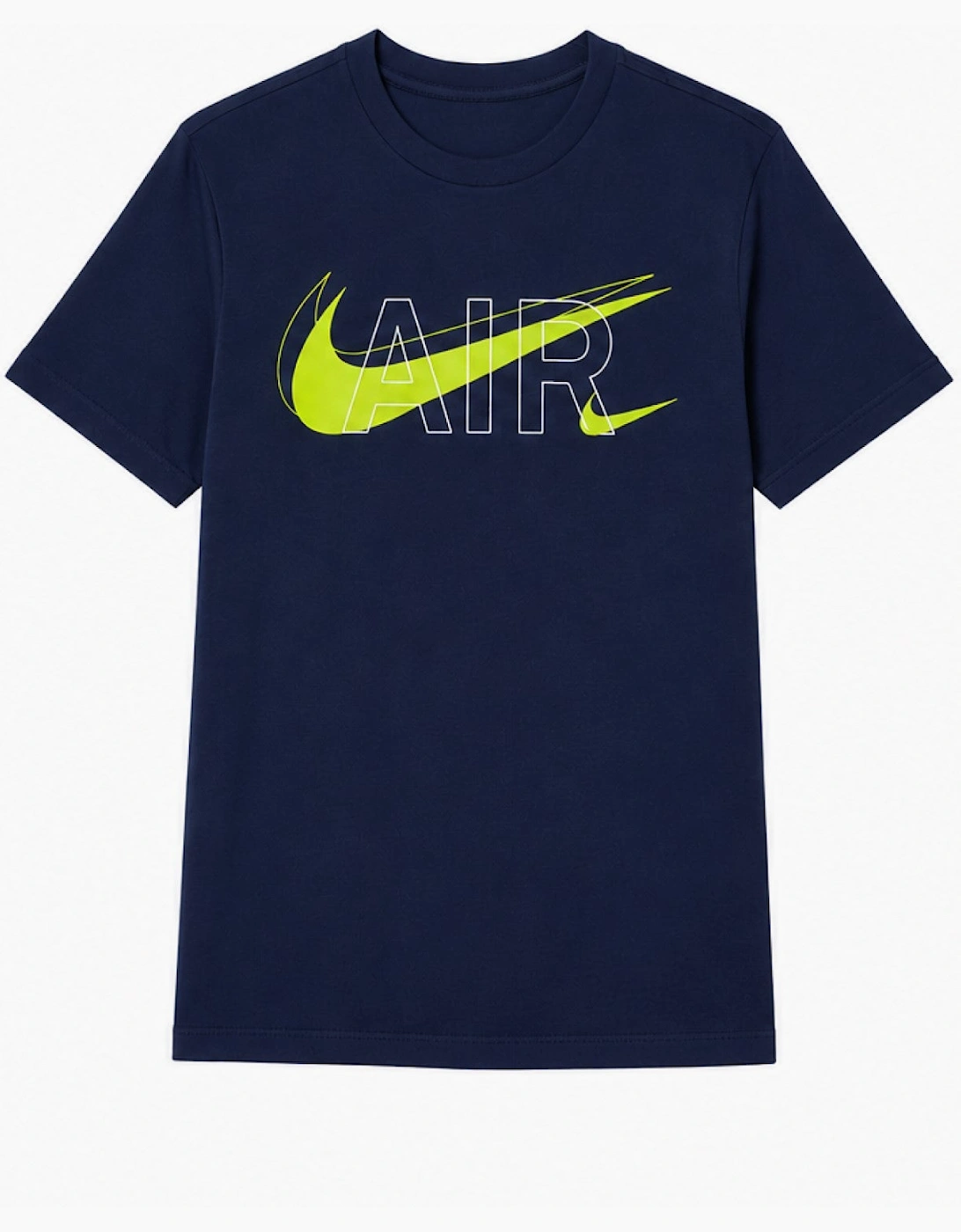 Nike Air Mens Sportswear Multi Swoosh Logo T Shirt in Navy