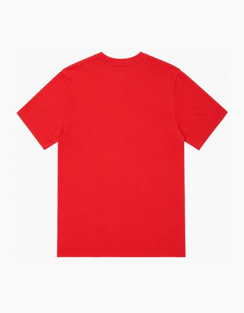 Nike Mens Embroidered Logo Swoosh T Shirt in Red