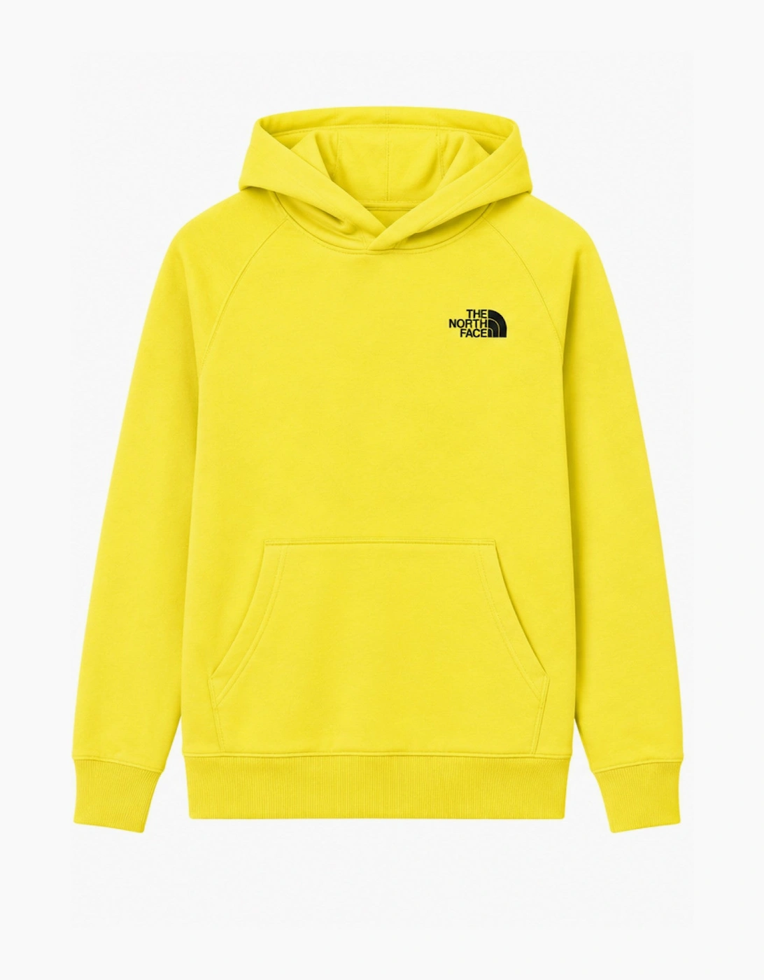 The North Face Raglan Red Box Hoodie in Yellow