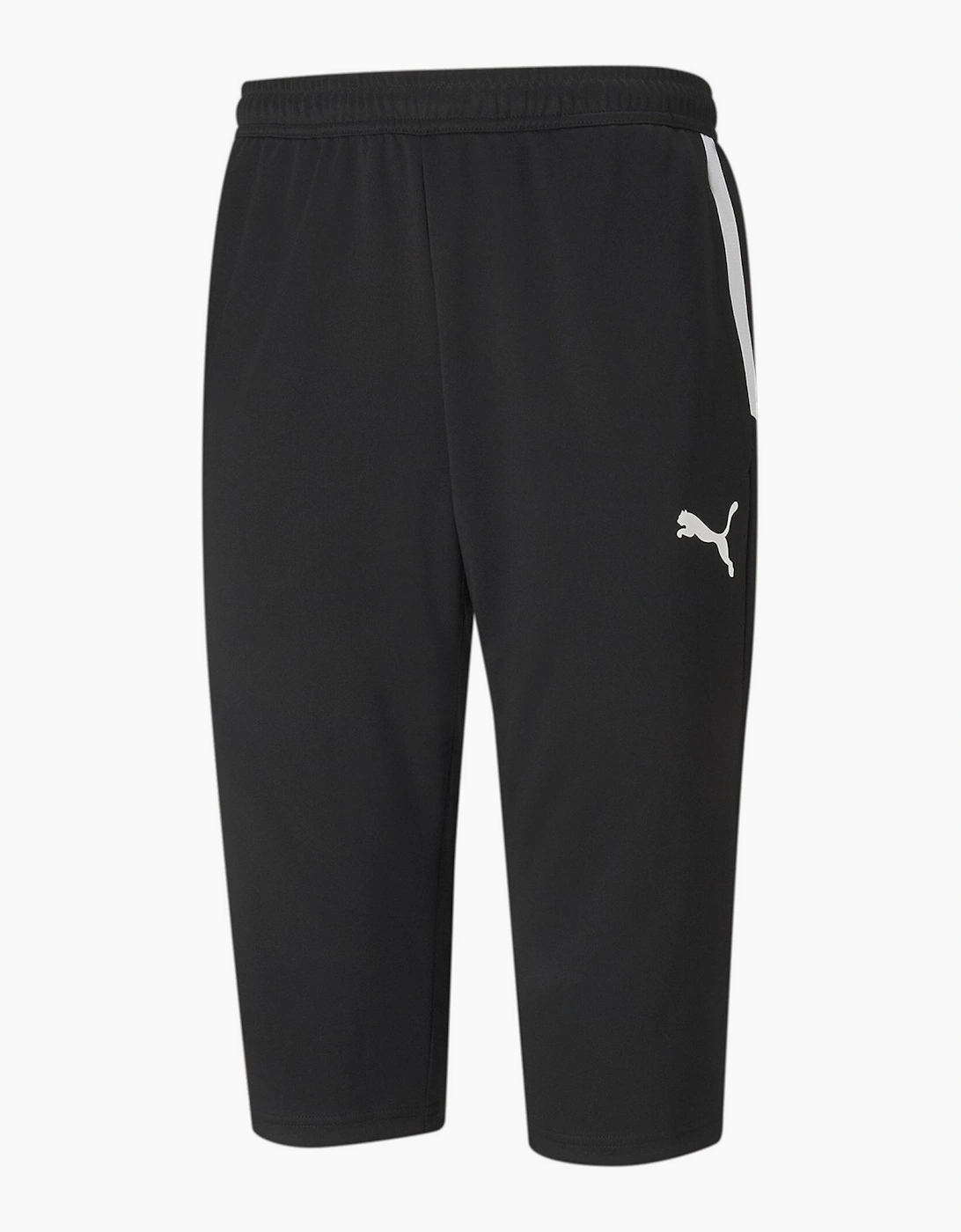 Puma Men's Black/Multi Teamliga Training Three Quarterpants Tracksuit Bottom - Size 40/Regular