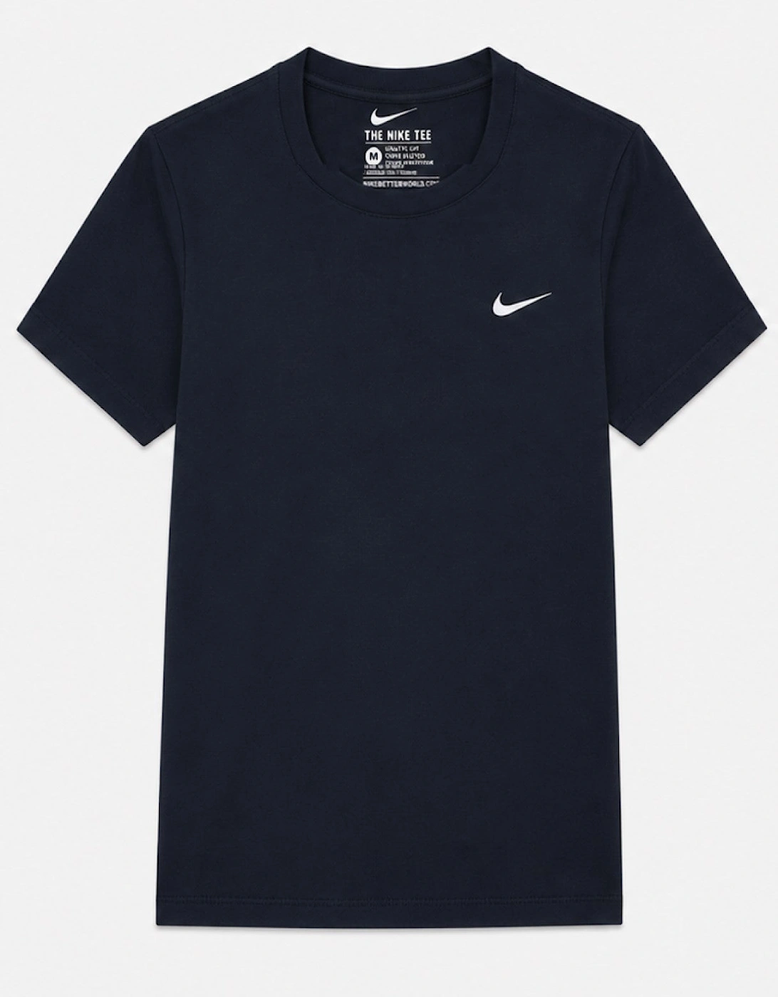 Nike Mens Embroidered Logo Swoosh T Shirt in Navy, 6 of 5