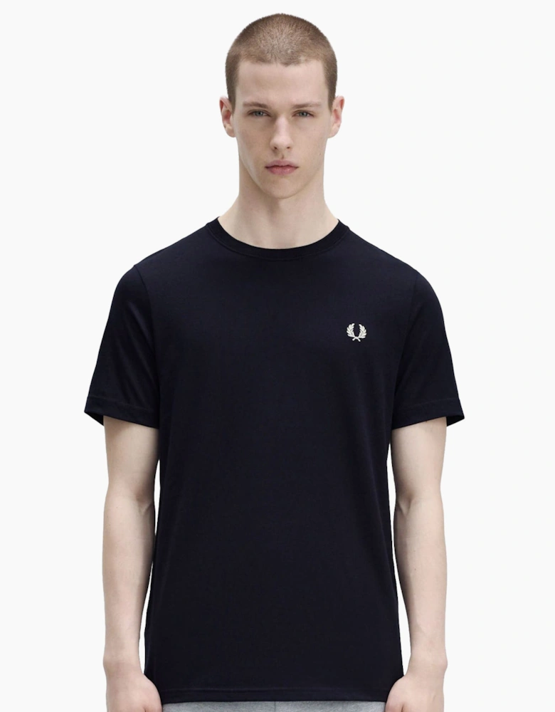 Fred Perry Crew Neck T-Shirt Navy Blue