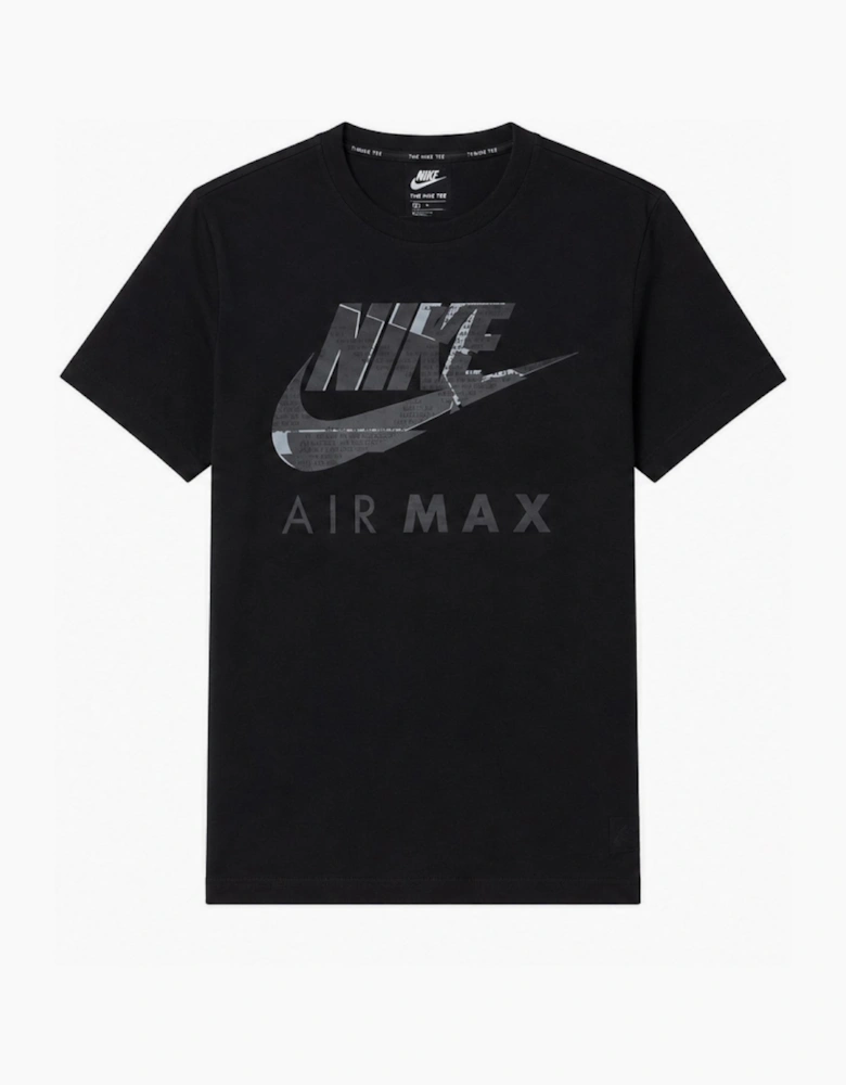 Nike Air Max NSW Graphic Print Mens T Shirt in Black