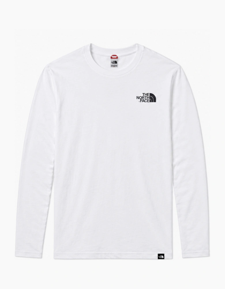 The North Face Mens Long Sleeve Easy T-shirt in White