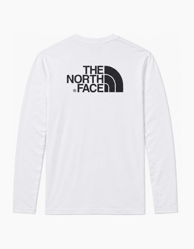 The North Face Mens Long Sleeve Easy T-shirt in White