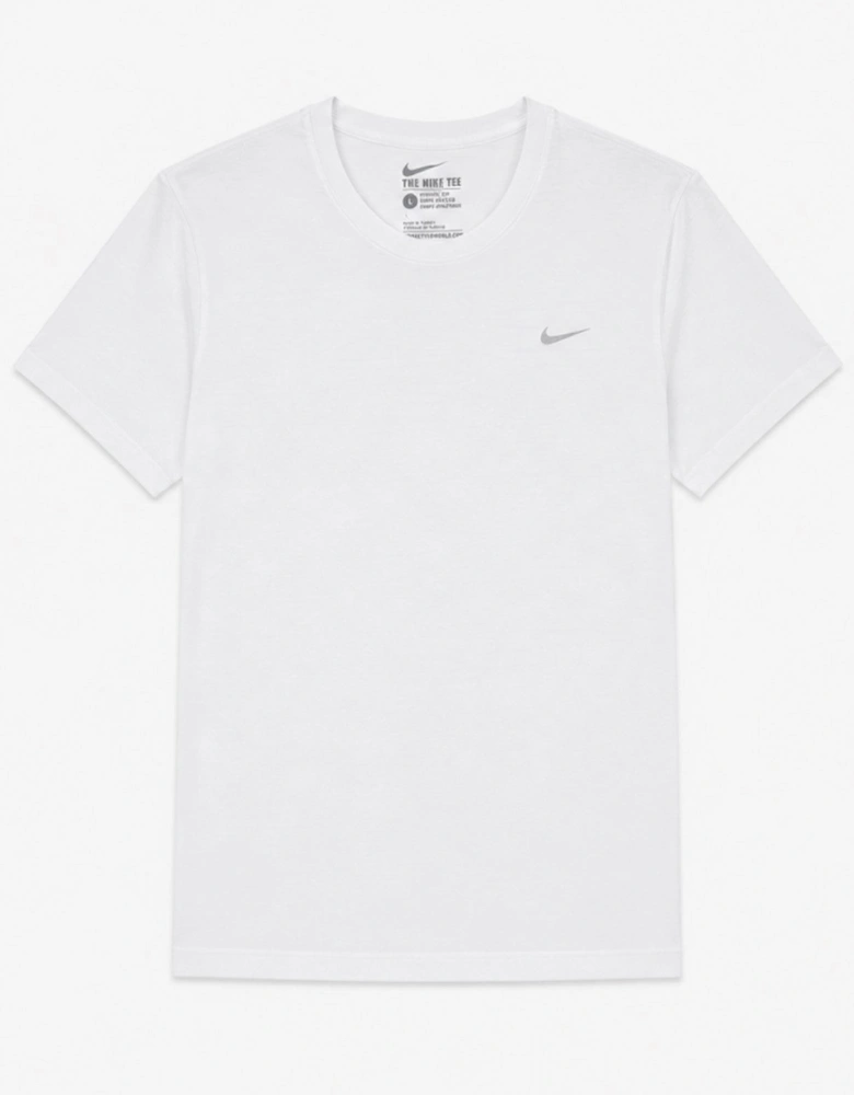 Nike Mens Embroidered Logo Swoosh T Shirt in White