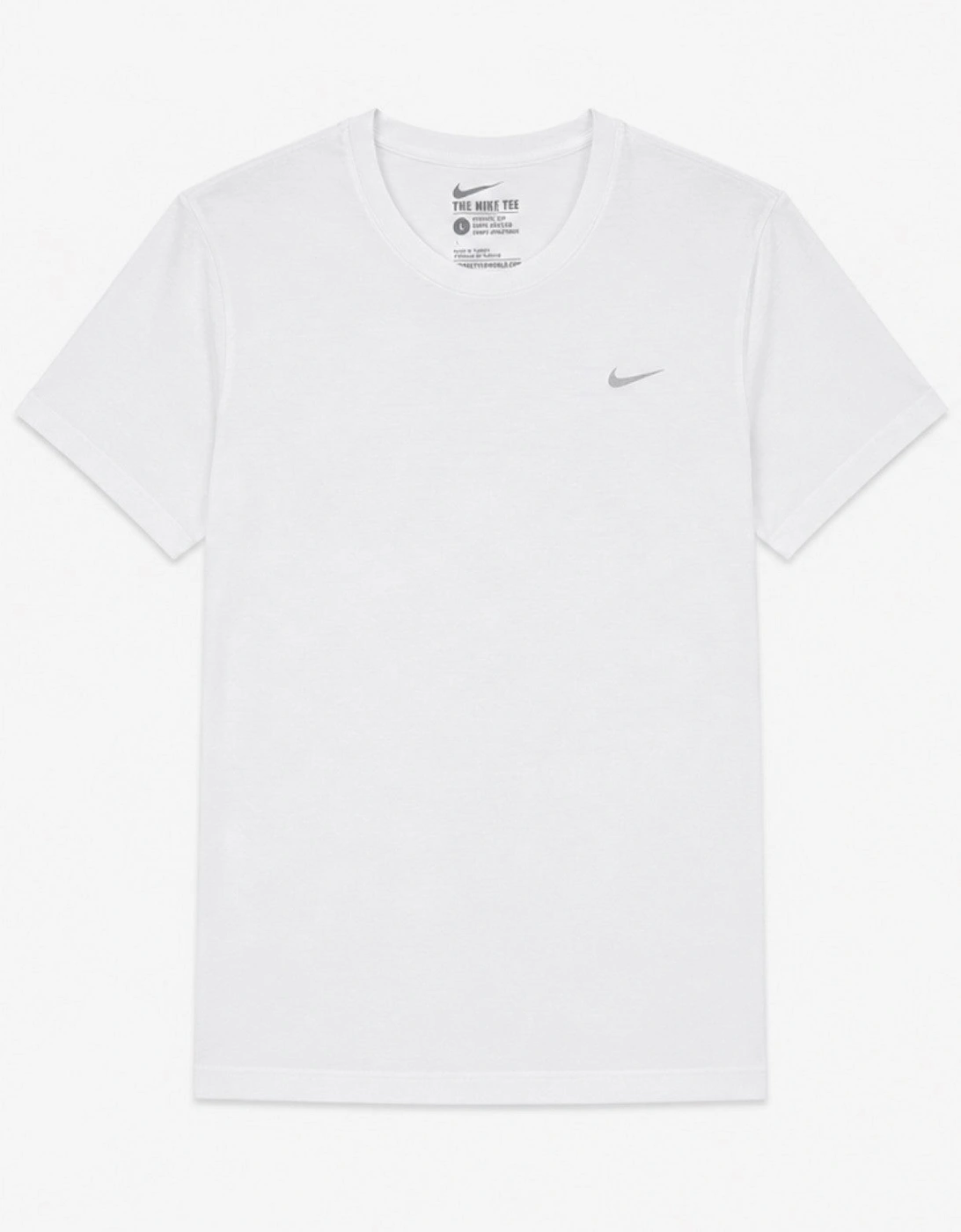 Nike Mens Embroidered Logo Swoosh T Shirt in White
